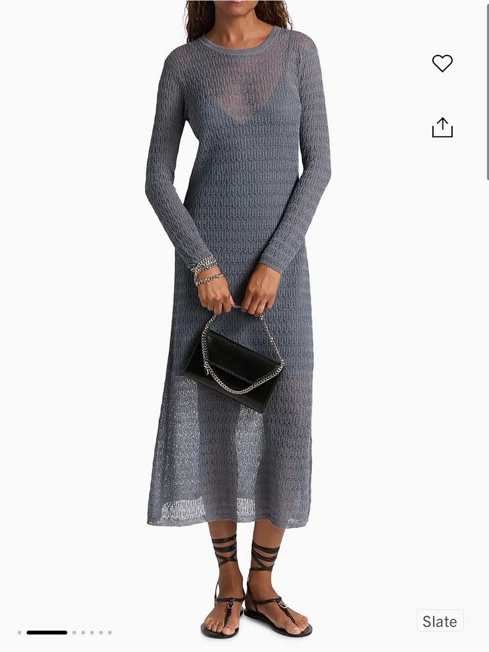 Proenza Schouler White Label Miriam Sheer Crochet Maxi Dress